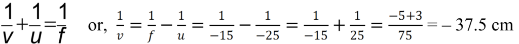 an object, 4.0 cm in size, is placed at 25.0 cm in front of a concave mirror of focal length 15.0 cm. At what distance from the mirror should a screen be placed in order to obtain a sharp image? Find the nature and the size of the image.